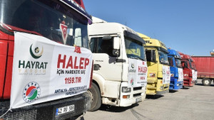 Kepez’den Halep’e 10 TIR insani yardım
