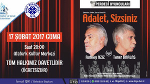 ‘Adalet Sizsiniz’ oyunu, tiyatro severlerle buluşuyor
