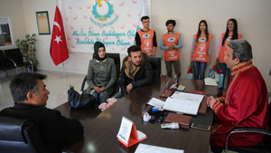 28 çift sevgililer gününde nikah kıydı
