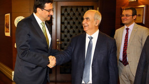 Rektör İmanov ve AYYB heyetinden Başkan Ak’a ziyaret
