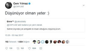 Cem Yılmaz’ın hayranına Twitter’da verdiği cevap olay oldu
