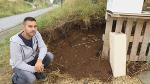 Bahçelerinde insan kemikleri buldular
