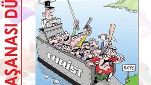 KKTC’de tepki çeken karikatür
