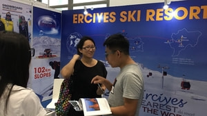 Erciyes, Çinde düzenlenen Dünya Kış Sporları Fuarı’nda görücüye çıktı

