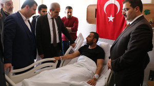 Afrin gazisi memleketi Şanılurfa’da tedavi görüyor