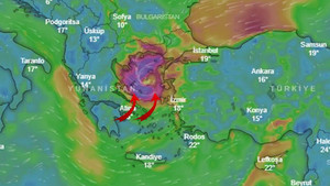 Kasırga rota değiştirdi