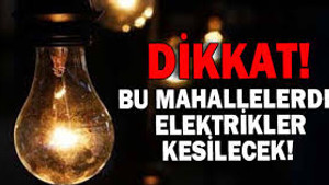 ELEKTRİK KESİNTİSİ DUYURUSU