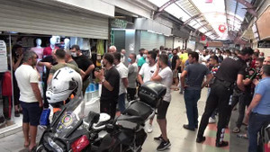 Marmaris'te imitasyon ürün denetimi yapıldı, esnaf protesto etti