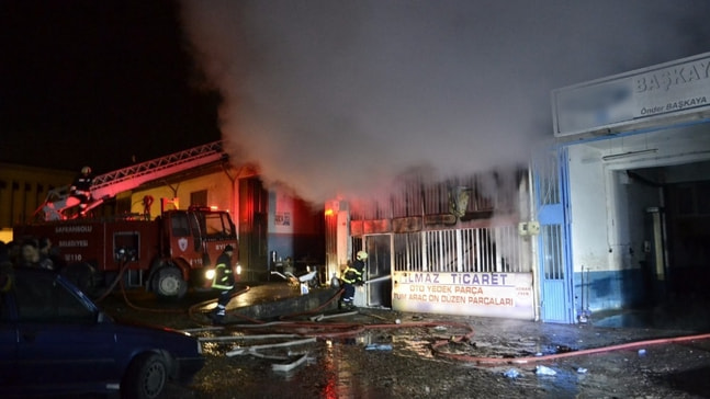 Karabük’te iş yeri yangını
