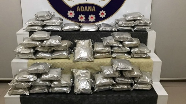 Adana’da 81 kilo metamfetamin ele geçirildi
