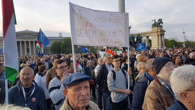 Macaristan’da hükümet karşıtı gösteri
