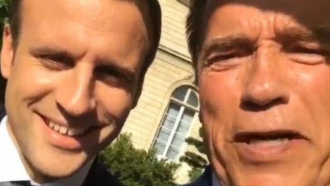 Arnold Schwarzenegger, Elysee Sarayı’nda
