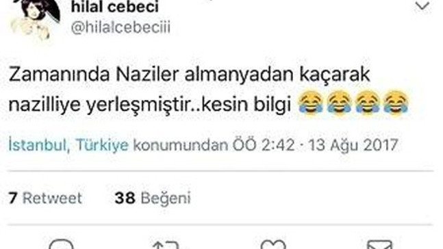 Hilal Cebeci’den tepki çeken Nazilli paylaşımı
