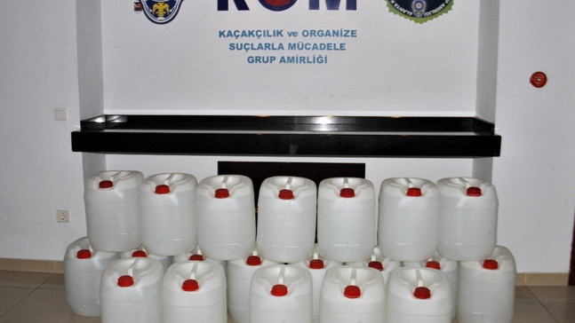 Alanya’da 500 litre etil alkol ele geçirildi