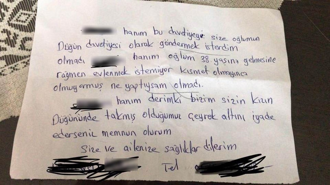 Oğlu evlenmeyince altını geri istedi