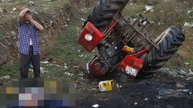 Devrilen traktörün altında kalan sürücü hayatını kaybetti
