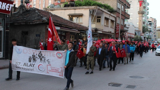 Osmaniye’de 57. Alay Anma Vefa Yürüyüşü
