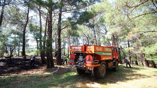 Kazdağlarında orman yangını söndürüldü
