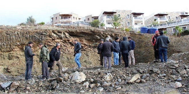 Bodrum’da inşaat alanında göçük meydana geldi
