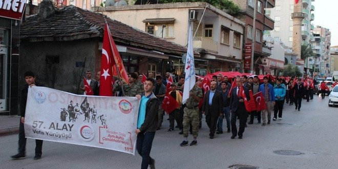 Osmaniye’de 57. Alay Anma Vefa Yürüyüşü
